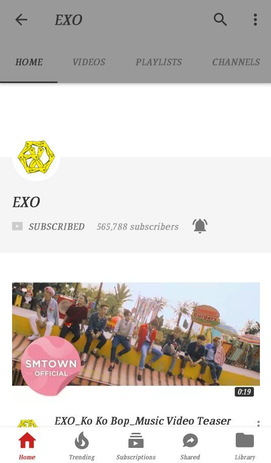 Exo members youtube channels