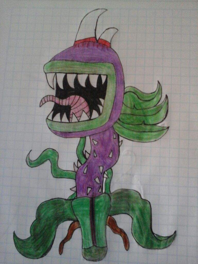 Dibujo De La Planta Carnivora De Pvz Gw Espero Que Les Guste El Dibujo Plants Vs Zombies Pvz 6402