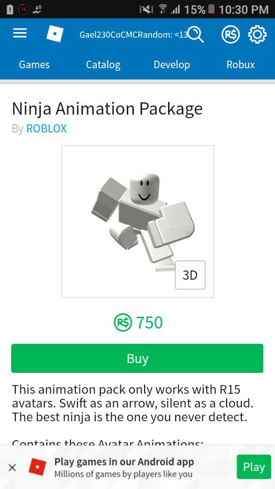 Ninja Animation Package - Roblox