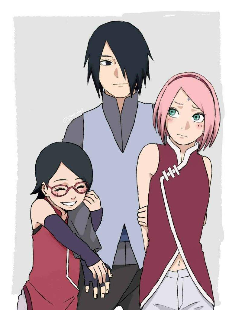 The Uchiha Family Sarada, Sasuke and Sakura | •Naruto™• Amino