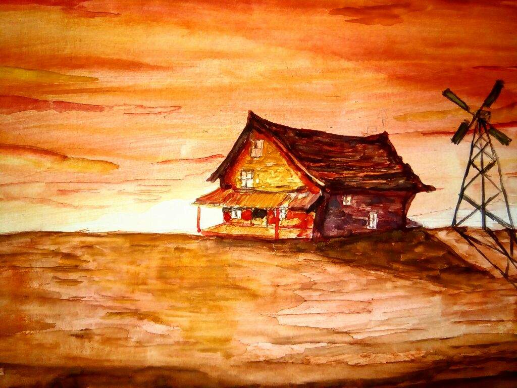 Courage The Cowardly Dog House Watercolors Art Amino