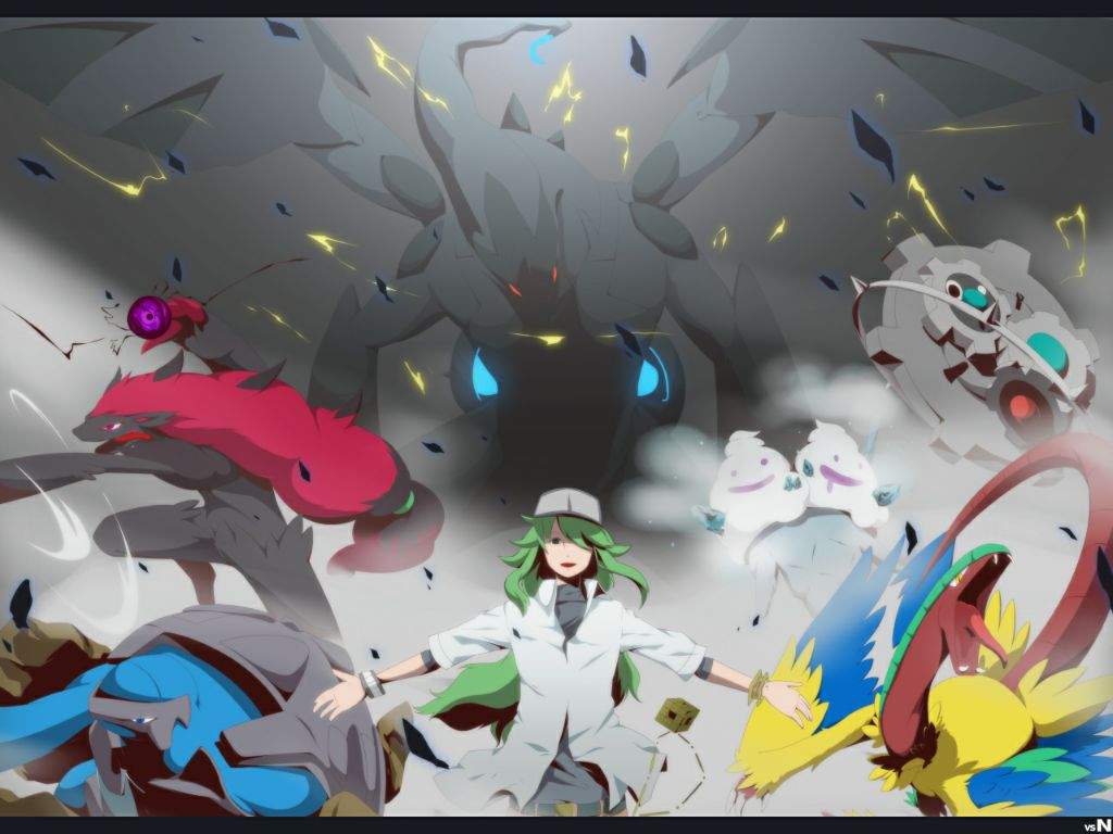 N and his team from Pokémon Black. | Anime Amino