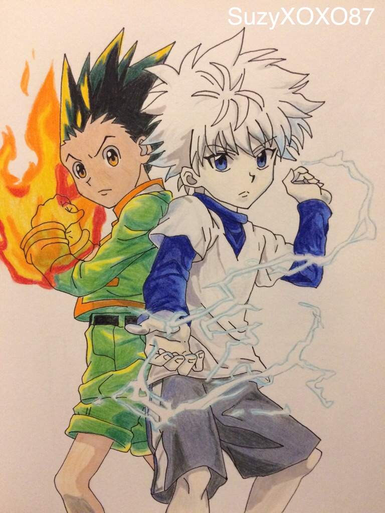 Drawing Of Gon And Killua Hunter X Hunter Amino