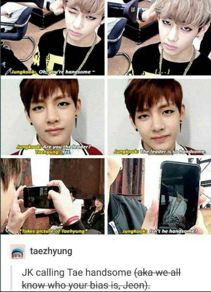 Jungkook Thinks V Is Most Handsome V K O O K Amino