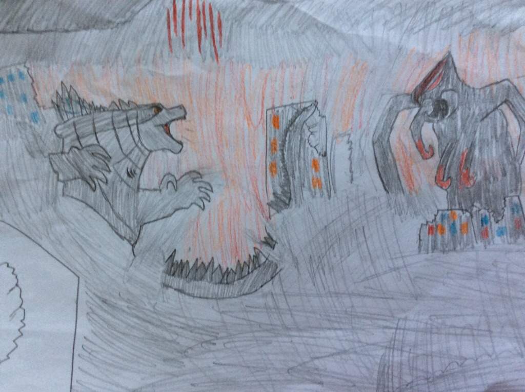 Drawing Godzilla Vs Female Muto Godzilla Amino 4698