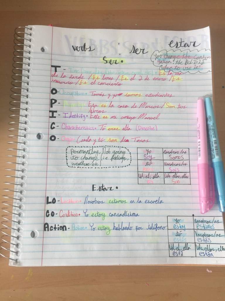 Cute Spanish Notes Studying Amino Amino