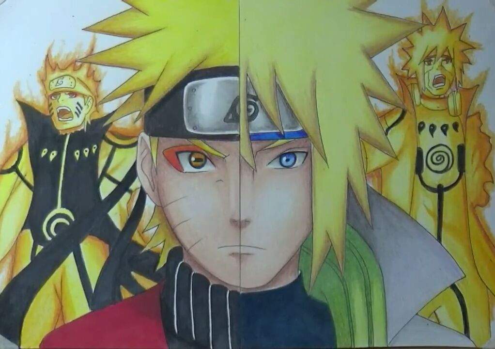 Meu desenho do Naruto e Minato | Naruto Shippuden Online Amino