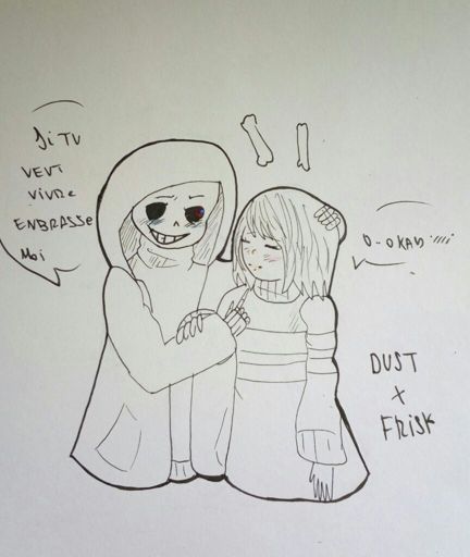 Dust sans x frisk (dessin) | [Rp,Au,Oc] Undertale Fr Amino