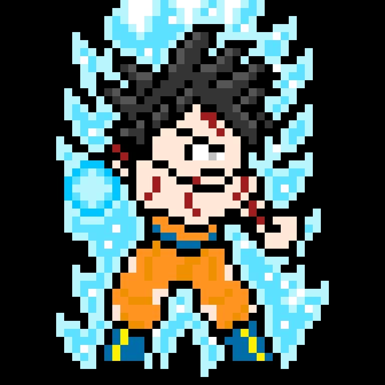 Pixel Art De Goku Limit Breaker Dragon Ball Super