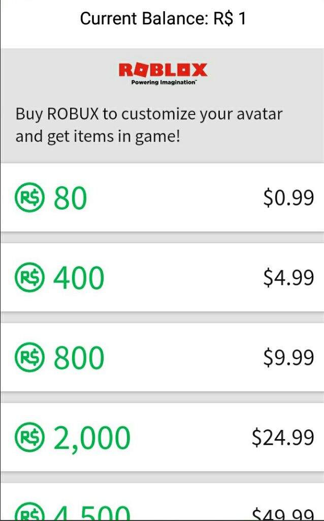 Roblox Buy Robux 80