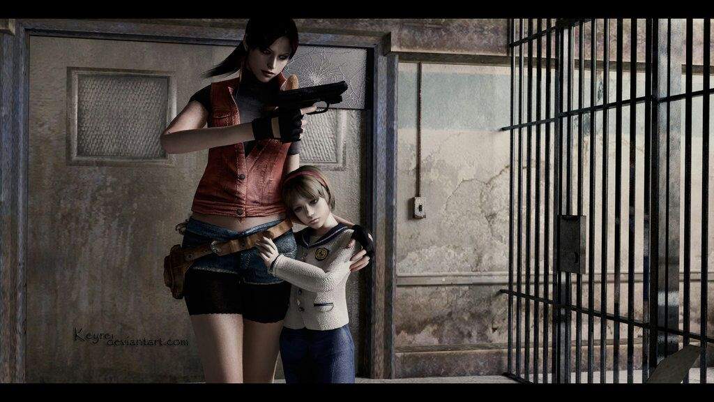 Some amazing Leon/Claire/Sherry 3D artwork.