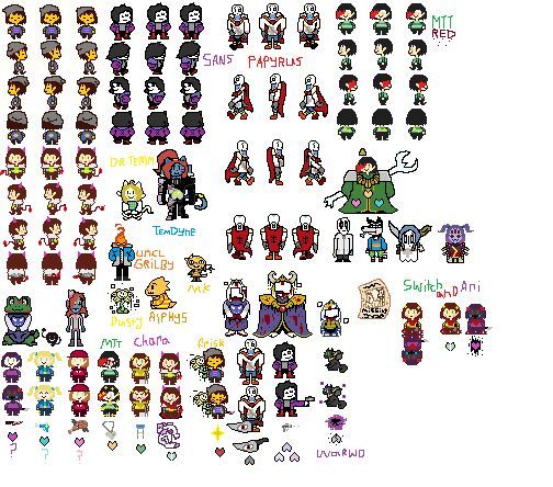 how to make an undertale sprite