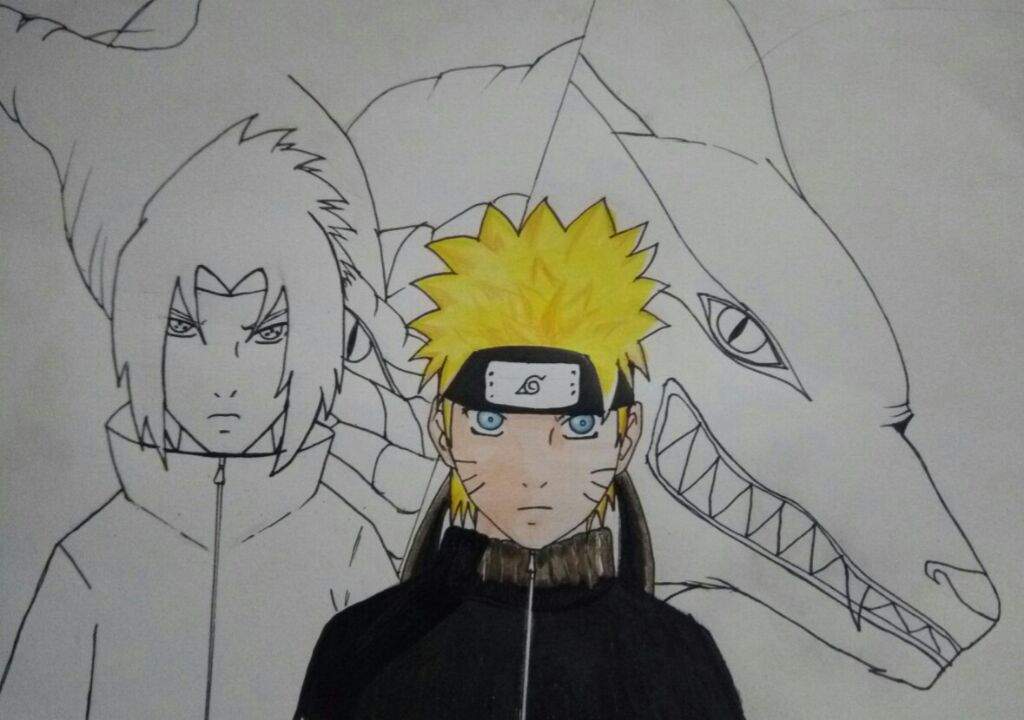 Naruto And Sasuke Drawing Naruto Amino