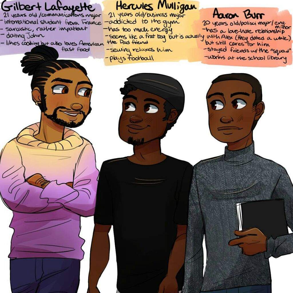 Hamliza College AU Profiles pt. 2 | Hamilton Amino