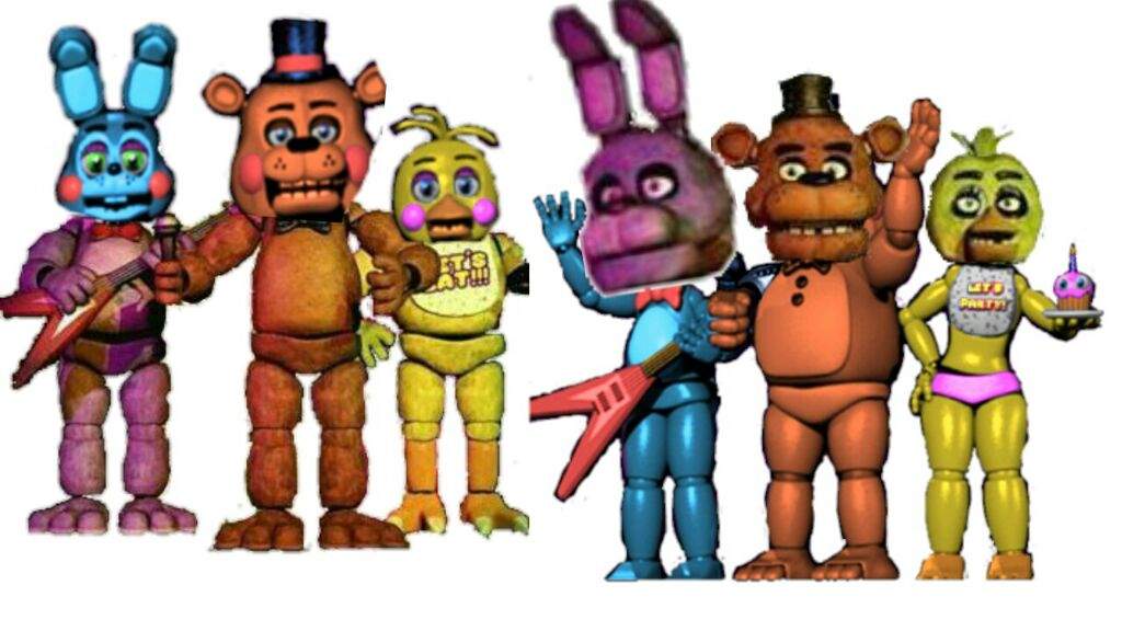 FNAF 1 & 2 Band Head Swapped + The Band Comparison.