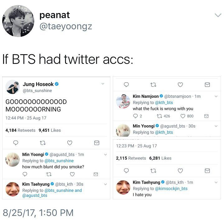 If bts had twitter accounts | ARMY MEMES Amino