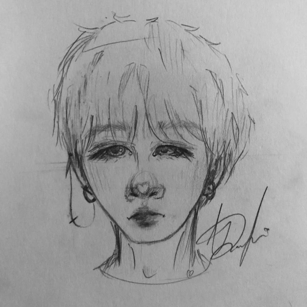 Yoongi sketch [ fanart ] | ARMY's Amino