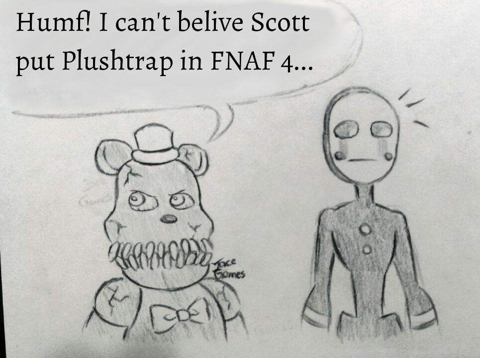 comic plushtrap in fnaf 4 five nights at freddy s amino