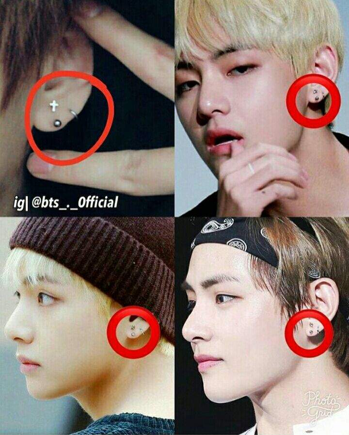 Taehyung's ear piercings | ARMY's Amino