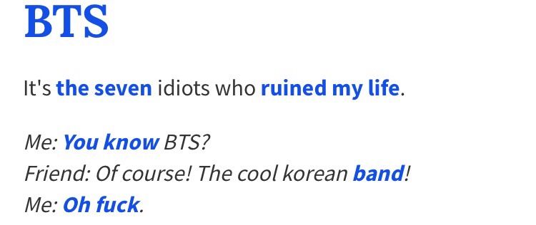 BTS MEANING - URBAN DICTIONARY STYLE | ARMY's Amino