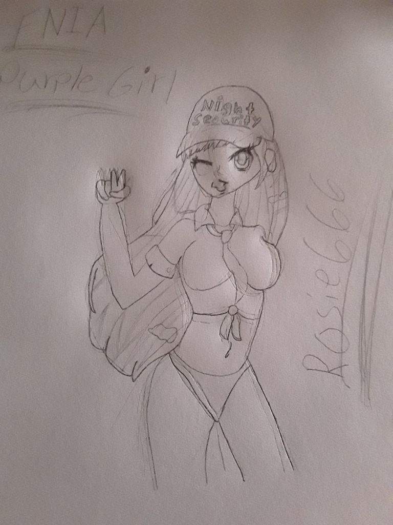 A Random Drawing Of Purple Girl Five Nights At Freddy S Amino - random drawing of a roblox character anime art amino