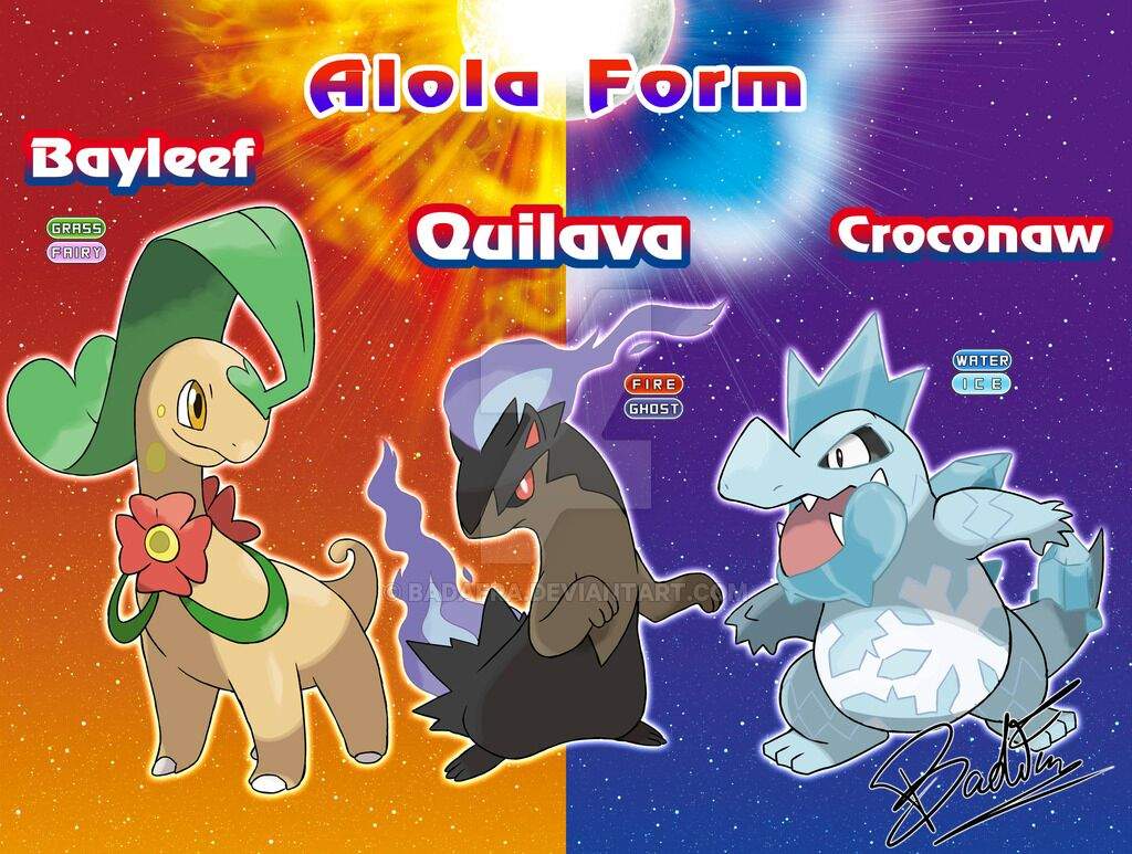 Alolan Johto Starters! Pokémon Amino
