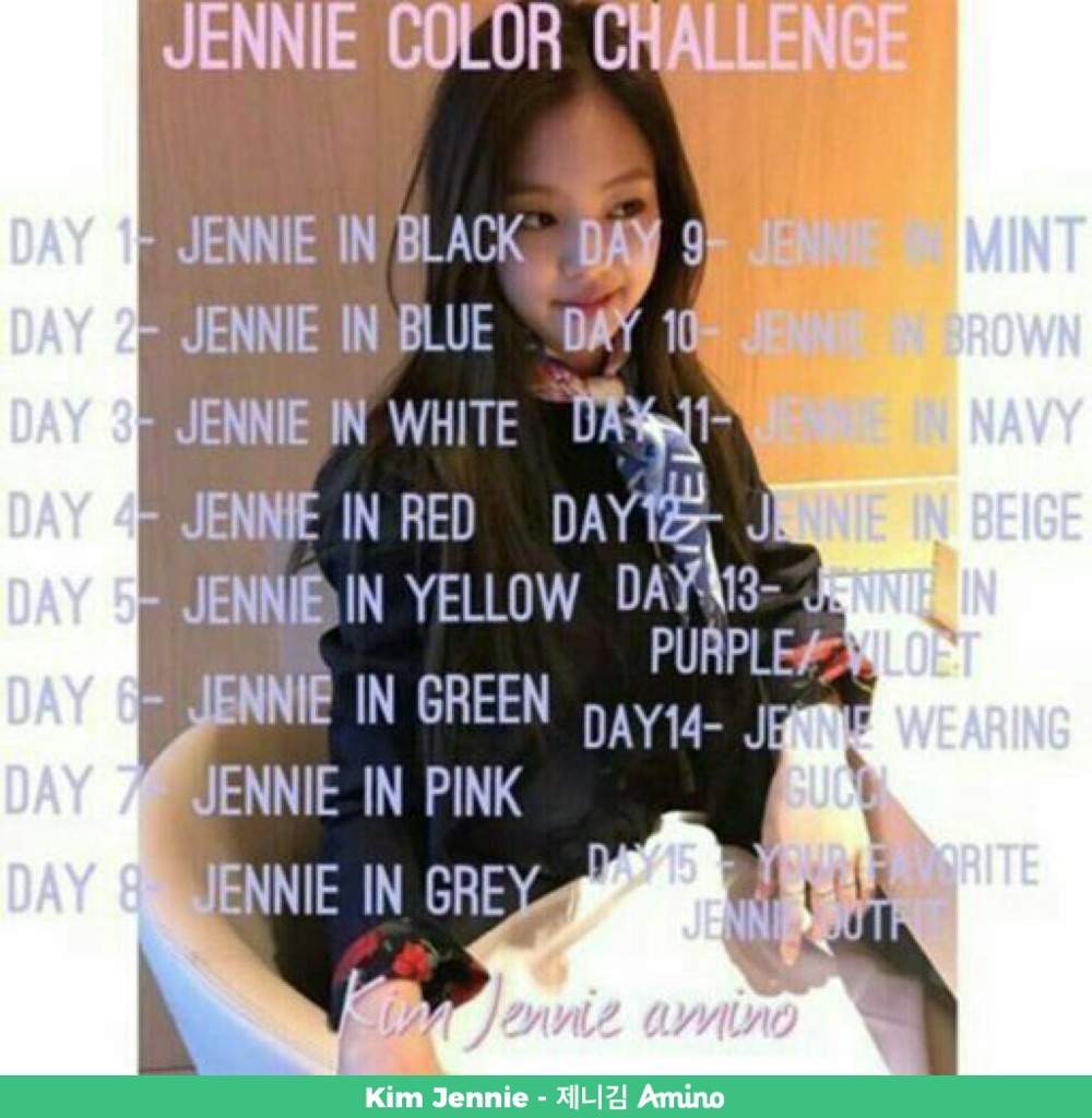 Jennie colour challenge Day1 | Kim Jennie Amino