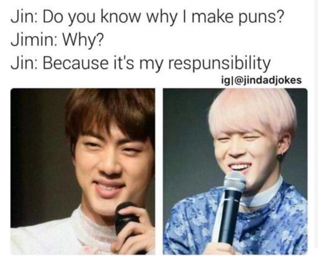 Compilation Of Jin's Dad Jokes Pt.3 | ARMY's Amino