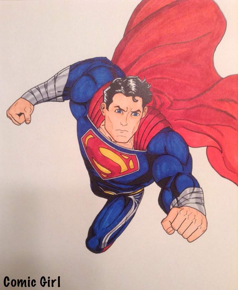MoS Superman Inked Drawing (Request) | Comics Amino