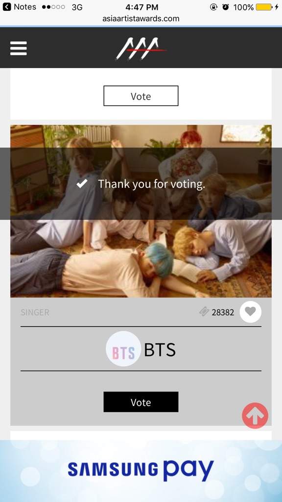 How to vote BTS for AAA: Fan's Popularity Award📌📌 | ARMY's Amino