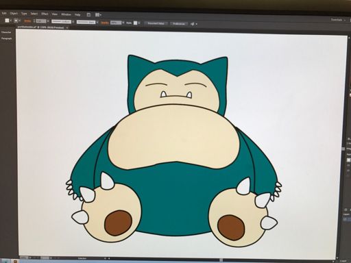 Snorlax I created in Graphic Design at school! | Pokémon Amino