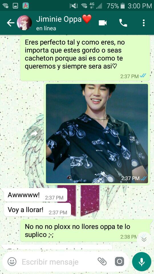 Chat entre Jimin y Jimin Biased! (Chats falsos) | ARMY's Amino Amino