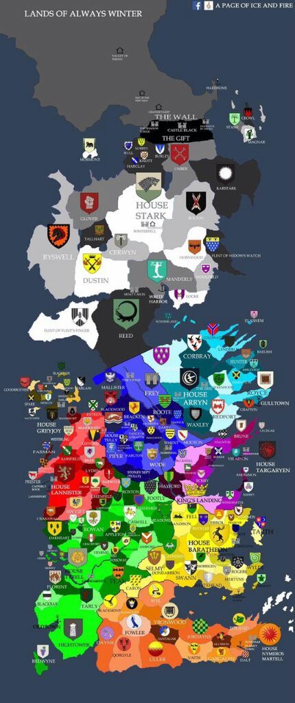 Mapa das casas ? | Game Of Thrones BR Amino