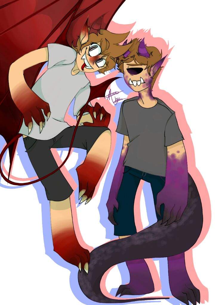 💙lil Monster Tom And Demon Tord Sketches 🌎eddsworld🌎 Amino