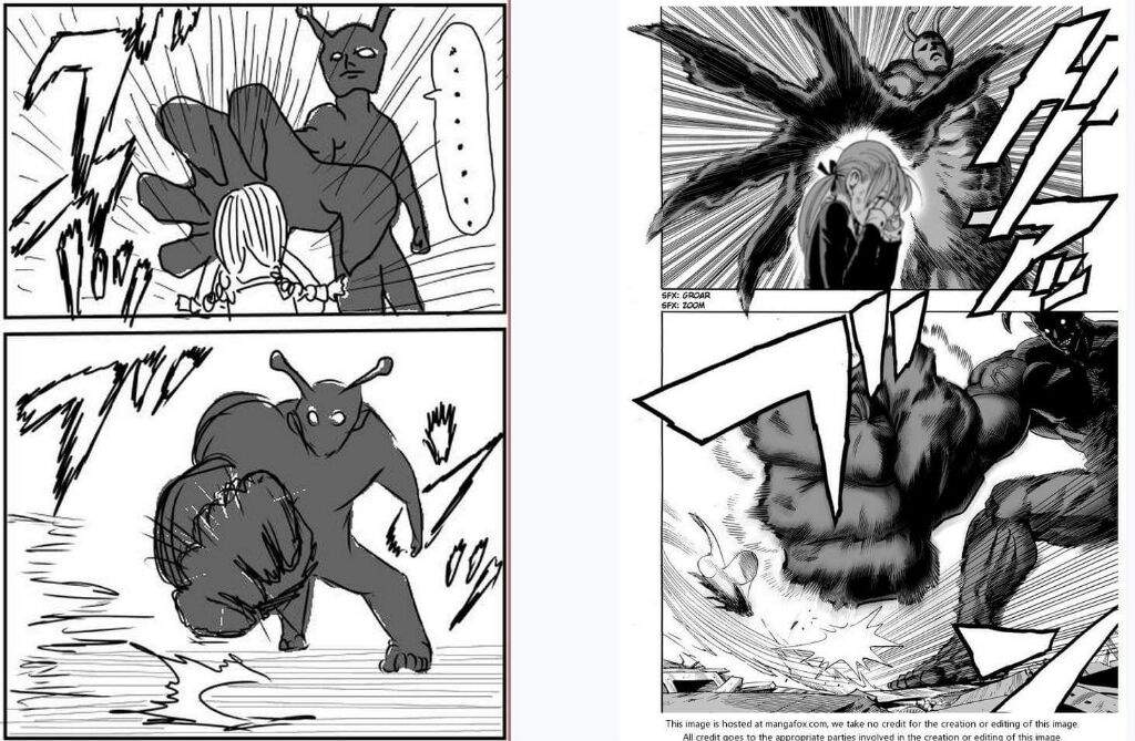 Resultado de imagen de one punch man webcomic vs manga