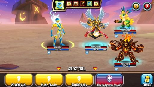 legendary monsters earth legendary with a t Voltaik enemy on monster legend