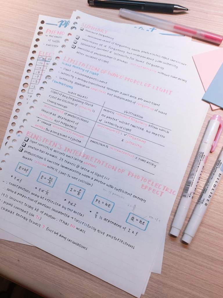 Physics Notes (new Note Taking Method) | Studying Amino Amino