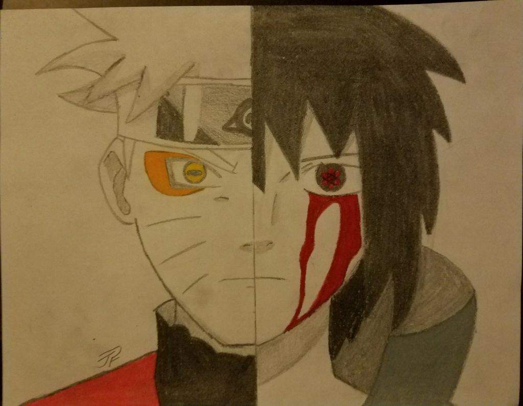 Sasuke and Naruto art tutorial.