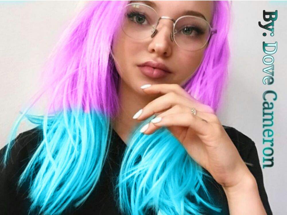 tumblr girl hair blue