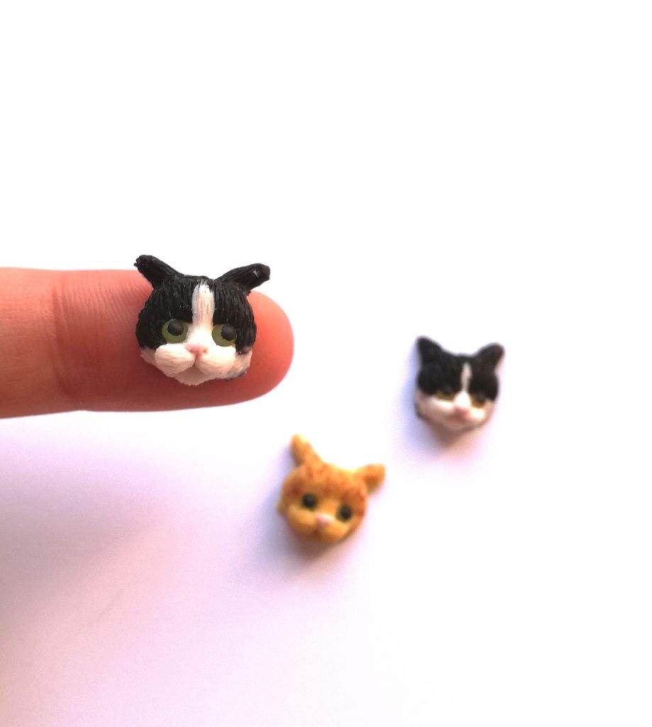 polymer clay cat earrings