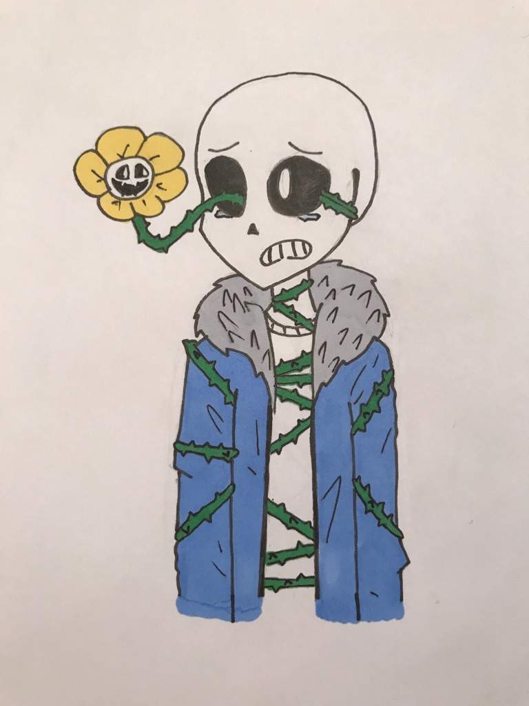 Flowey!Possession Sans Drawing | Undertale Amino