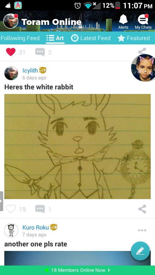 Drawing of NekomiX Toram Online Amino