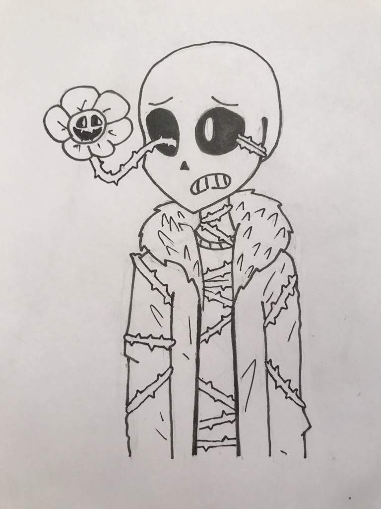 Flowey!Possession Sans Drawing | Undertale Amino