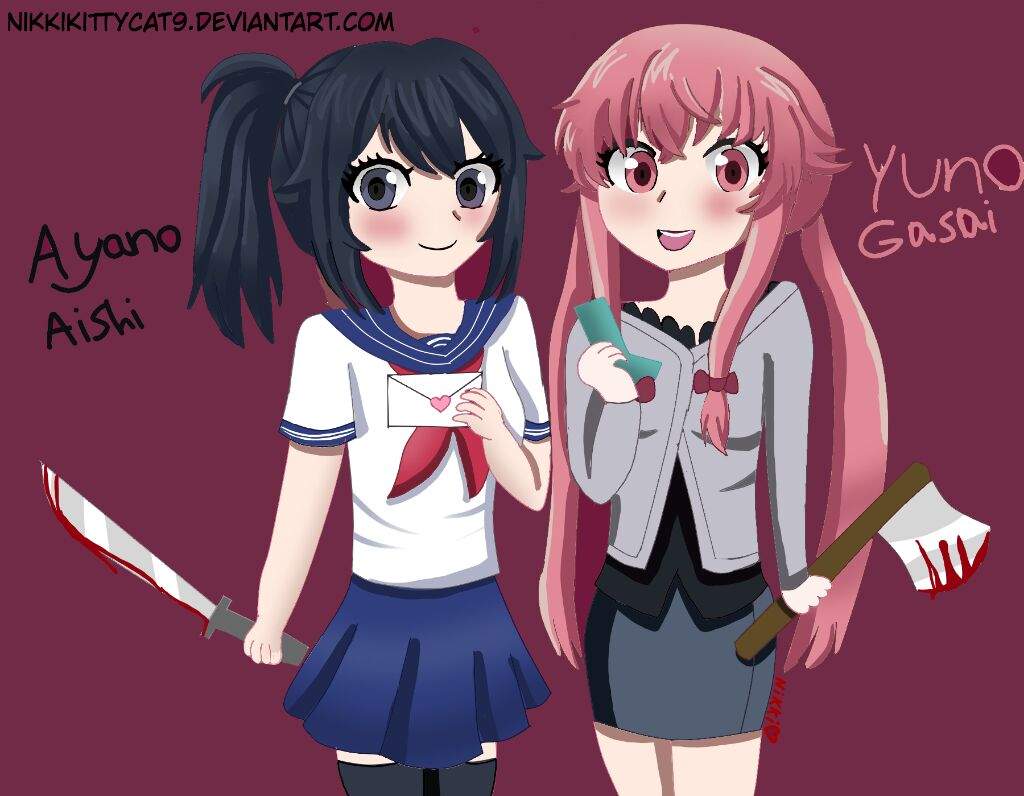 Ayano Aishi and Yuno gasai | Anime Amino