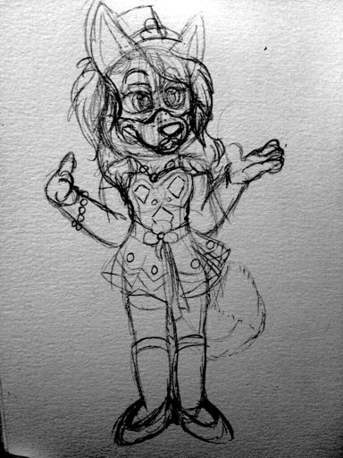 Sketch of foxy colleen walkaround | Chuck E Cheese's Amino Amino