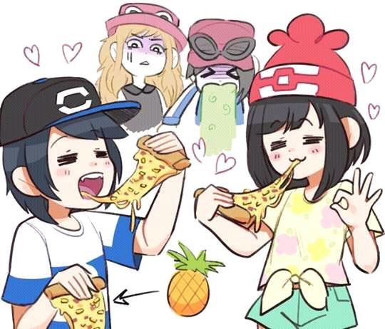 A Quien Le Gusta La Pizza Con Pina Xd A Mi No Me Gusta Esa Mezcla Papus Pokemon En Espanol Amino