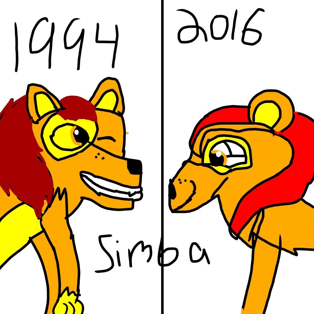 Simba now and then • Lion King Amino • Amino