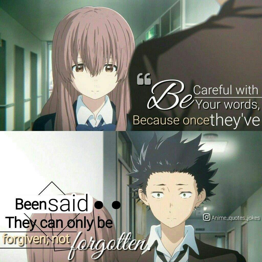 Koe No Katachi ( A Silent Voice ) beautiful quotes.