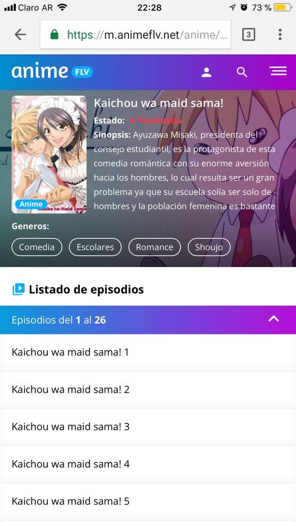 kaichou wa maid sama anime flv