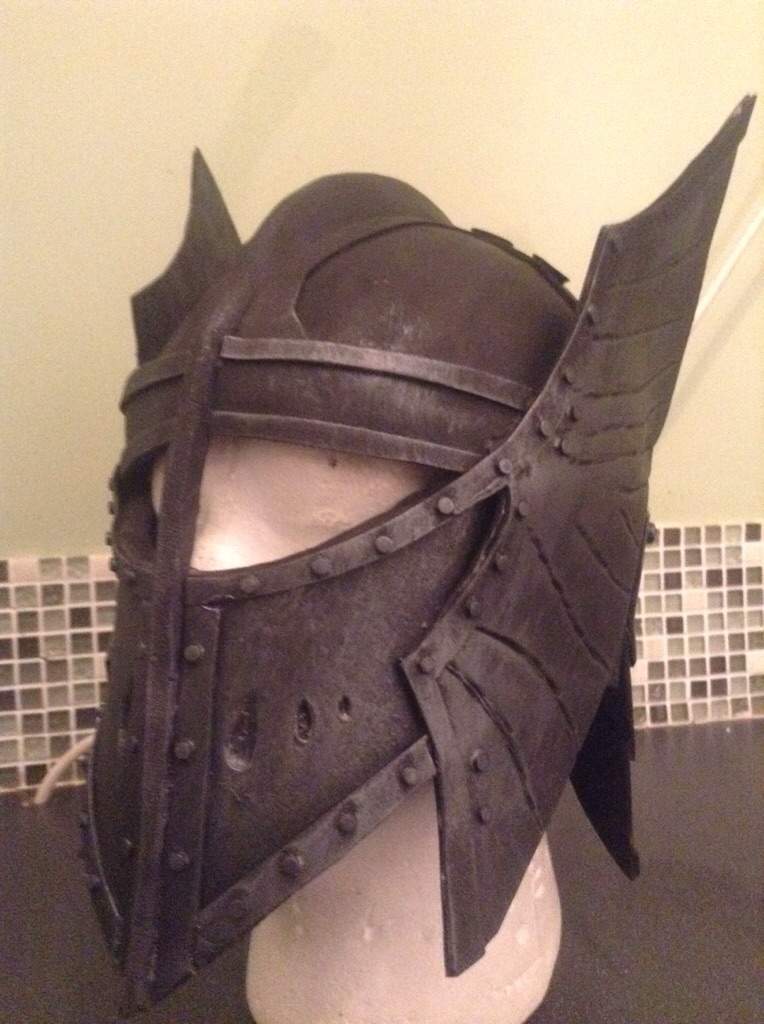 Working On My Skyrim Steel Plate Helmet Cosplay Amino